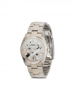 Кастомизированные наручные часы Rolex Oyster Perpetual Jacquie Aiche. Цвет: серебристый