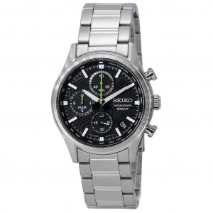 Conceptual Chronograph Кварцевые мужские часы с черным циферблатом SSB419P1 100M Seiko