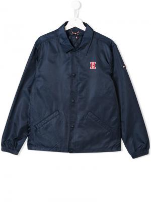 Куртка с заплаткой логотипом Tommy Hilfiger Junior. Цвет: синий