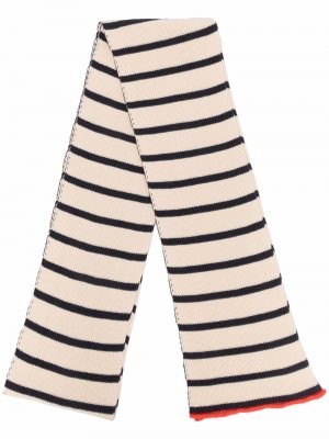Stripe-print scarf Alysi. Цвет: бежевый