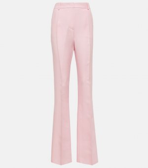 Расклешенные брюки с высокой посадкой из крепа от кутюр , розовый Valentino