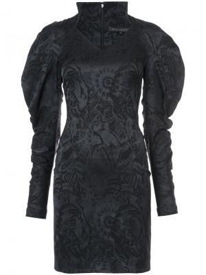 Жаккардовое платье с объемными рукавами Rubin Singer. Цвет: черный