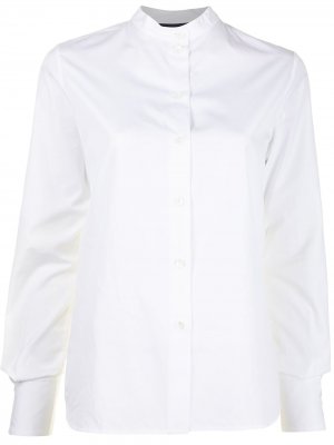 Поплиновая рубашка с воротником-стойкой Martin Grant. Цвет: белый