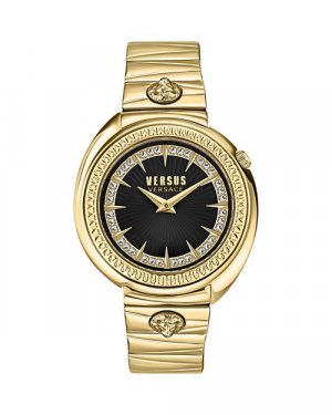 Часы Tortona с кристаллами, 38 мм , цвет Black Versus Versace