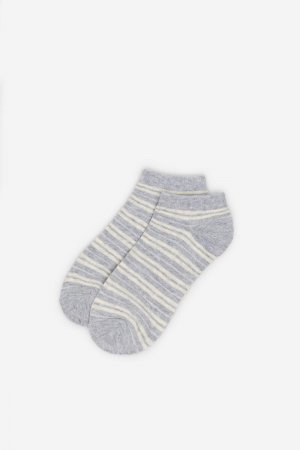 Короткие носки в полоску с принтом , серый Cortefiel