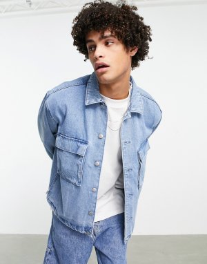 Голубая джинсовая куртка от комплекта Morrison-Голубой Obey