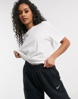 Белая oversized-футболка с логотипом-галочкой -Белый Nike