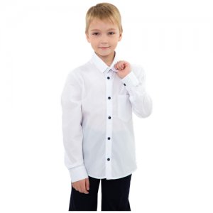 Рубашка для мальчика, цвет белый, рост 152 см нет бренда. Цвет: белый