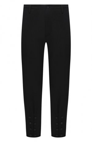 Шерстяные брюки Yohji Yamamoto. Цвет: чёрный