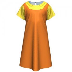 Платье куклы из Игры в кальмара (14440) 116 см Bambolo. Цвет: оранжевый