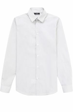 Хлопковая рубашка в мелкую полоску Dal Lago. Цвет: серый
