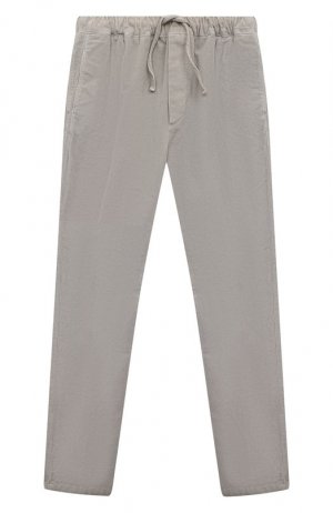 Хлопковые брюки Paolo Pecora Milano. Цвет: серый