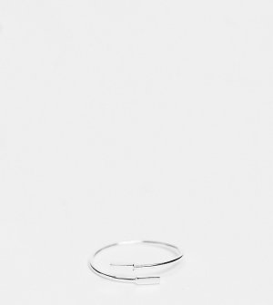 Серебряное кольцо в виде скрученной стрелы -Серебристый Kingsley Ryan Curve