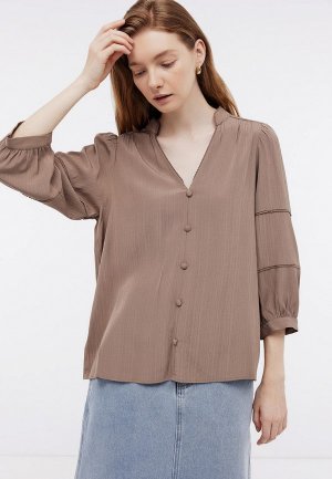 Блуза Baon. Цвет: коричневый