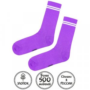 Носки , размер 36-41, фиолетовый Kingkit. Цвет: фиолетовый