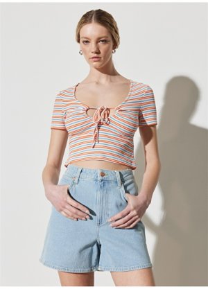 Разноцветная женская блузка с v-образным вырезом Wrangler