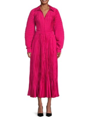 Плиссированное платье макси Indiana , розовый Jonathan Simkhai