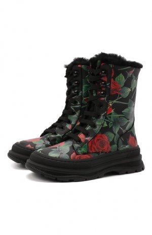 Кожаные ботинки Dolce & Gabbana. Цвет: разноцветный