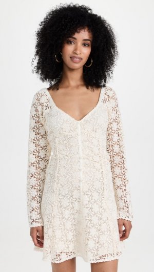 Платье мини Crochet, белый byTiMo
