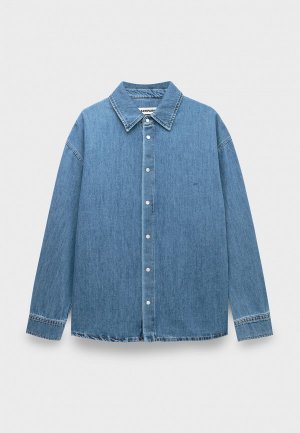 Рубашка джинсовая Darkpark keanu - tencel shirt light wash. Цвет: синий
