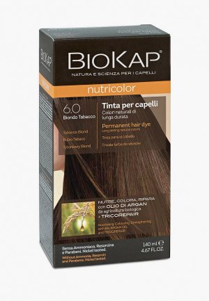 Краска для волос Biokap табачный 6.0, 140 мл. Цвет: коричневый