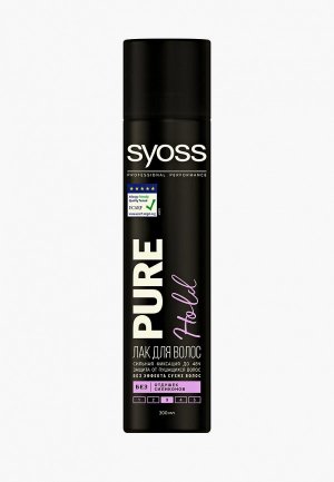 Лак для волос Syoss Pure Hold, Экстрасильная фиксация 300 мл. Цвет: прозрачный