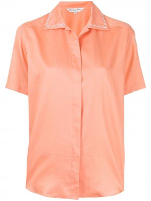 Рубашка pre-owned с короткими рукавами Christian Dior. Цвет: оранжевый
