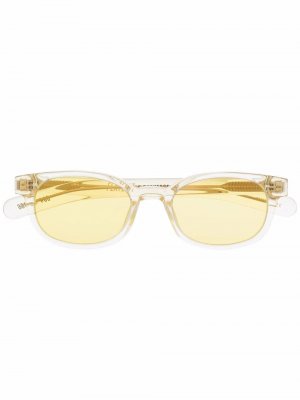 Солнцезащитные очки в прозрачной оправе FLATLIST. Цвет: желтый