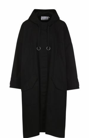 Пальто свободного кроя с капюшоном T by Alexander Wang. Цвет: черный
