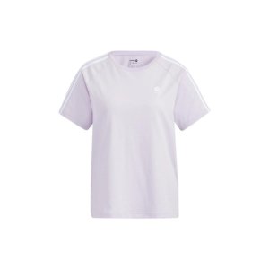 Neo Crew Neck Striped Casual T-Shirt Women Tops Light-Purple HE4513 Adidas