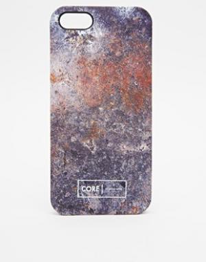 Чехол для iPhone 5 с металлическим принтом Jack & Jones. Цвет: темно-серый