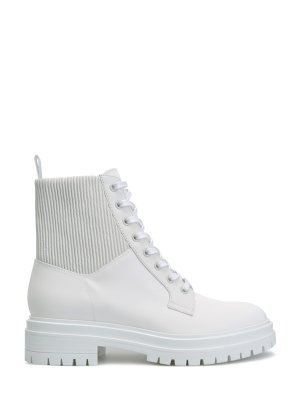 Белые ботинки Martis из кожи с массивной подошвой GIANVITO ROSSI. Цвет: белый