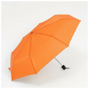 Мини-зонт Queen Fair, механика, 3 сложения, 8 спиц, для женщин, оранжевый fair