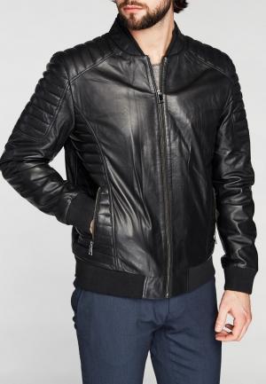 Куртка кожаная Mondial. Цвет: черный