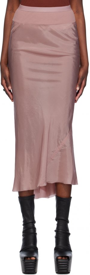 Розовая юбка-миди до теленка Rick Owens
