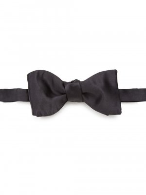 Однотонный шелковый галстук-бабочка с завязкой, черный Eton