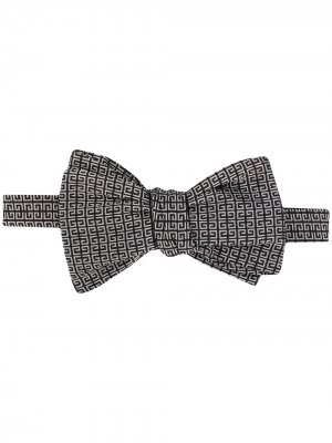 Жаккардовый галстук-бабочка с узором 4G Givenchy. Цвет: серый