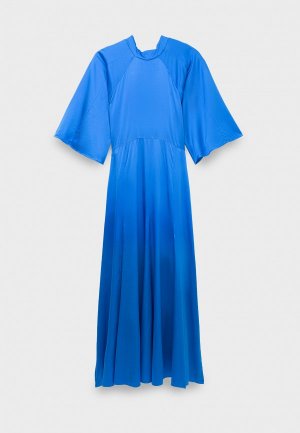 Платье Forte stretch heavy silk satin couture dress electric. Цвет: голубой