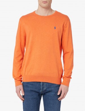 Хлопковый джемпер с круглым вырезом Ralph Lauren, оранжевый Polo Lauren