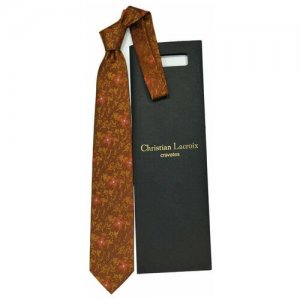 Модный коричневый галстук 837301 Christian Lacroix. Цвет: коричневый