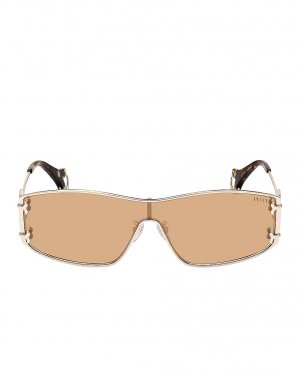 Солнцезащитные очки Shield, цвет Shiny Pale Gold Emilio Pucci