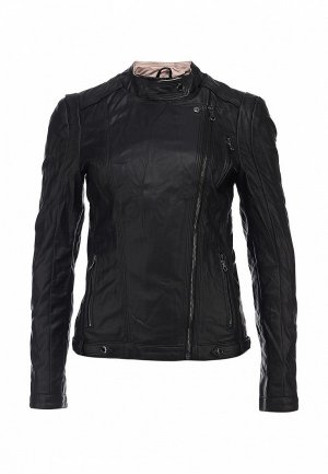 Куртка кожаная SALSA SA979EWBGG50. Цвет: черный