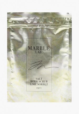 Скраб для тела Marble Lab Лаймовый сорбет, антицеллюлитный, увлажняющий , 250 г. Цвет: желтый