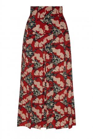 Плиссированная юбка с принтом «Поезд» TEAM PUTIN. Цвет: multicolor