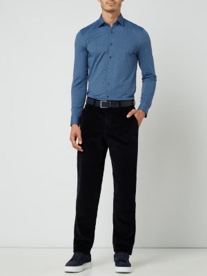 Вельветовые брюки прямого кроя с эластичной резинкой , темно-синий Christian Berg. Цвет: синий