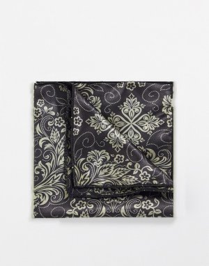 Платок для нагрудного кармана с принтом -Черный цвет Bolongaro Trevor