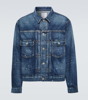 101 джинсовая куртка с потертостями , синий Visvim