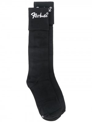 Длинные носки с логотипом KTZ. Цвет: черный