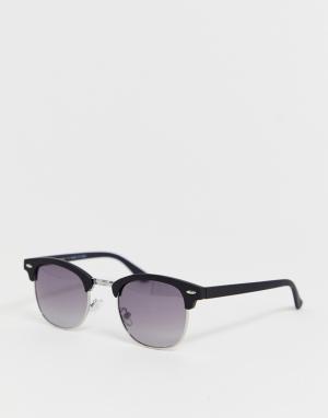 Черные квадратные солнцезащитные очки -Черный River Island