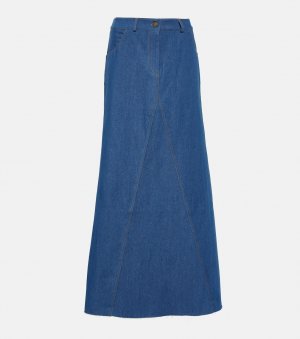 Джинсовая юбка макси Pilla с заниженной талией AYA MUSE, синий Muse